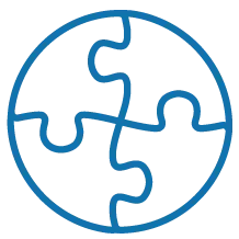 Circle puzzle icon